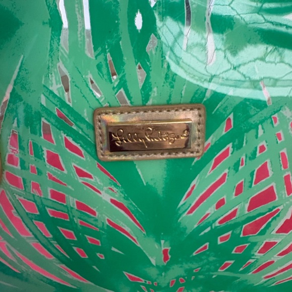Lilly Pulitzer Clear Tropical Pink and Green Tote - Picture 5 of 9